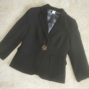J. Crew Medallion Gold Snap Classy Work Career Professional Blazer Coat Jacket